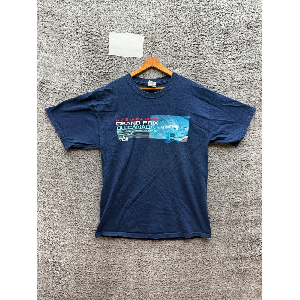 Grand Prix Du Canada 2008 Formula 1 Montreal Graphic T-Shirt Navy Blue Size XL